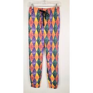 Unbranded Colorful Mardi Gras Harlequin Lounge Pants/Pajamas Unisex Size Medium